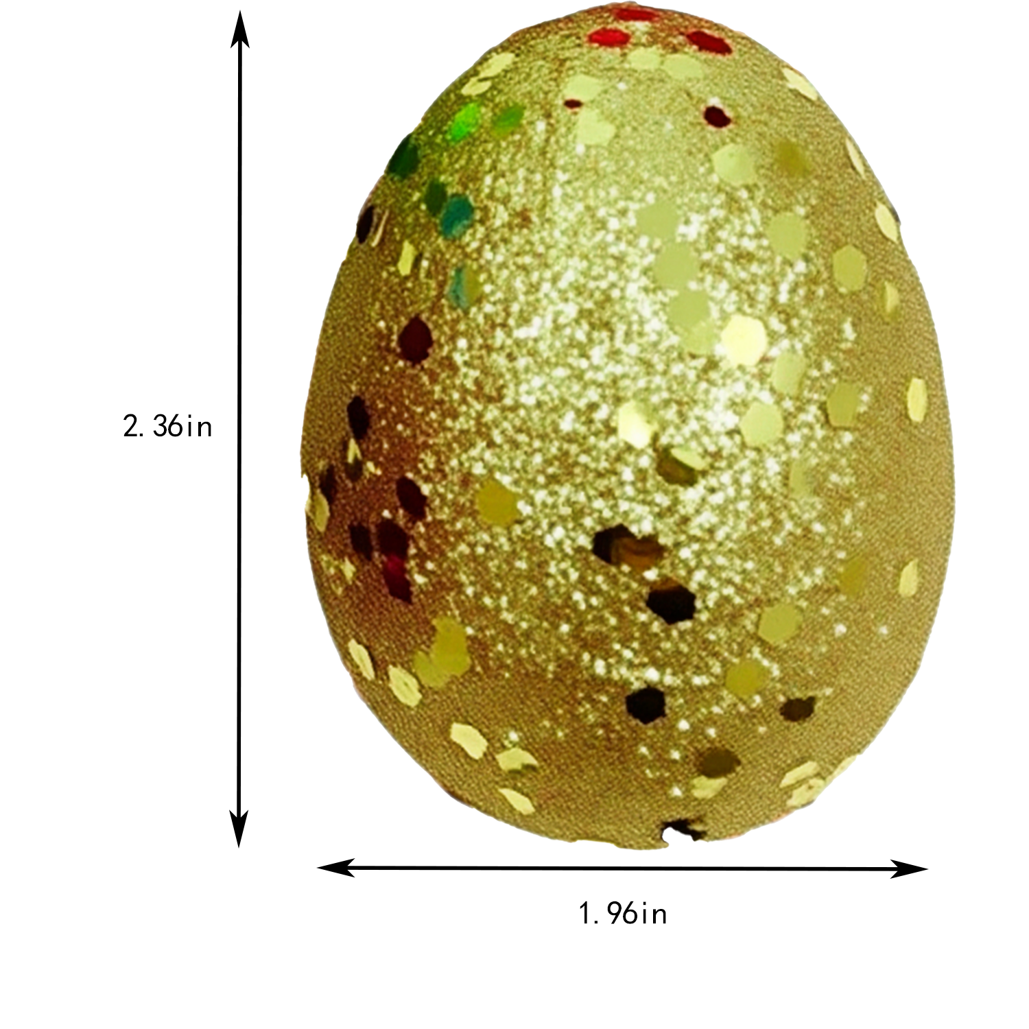 Glittered Fillable Plastic Easter Eggs 3