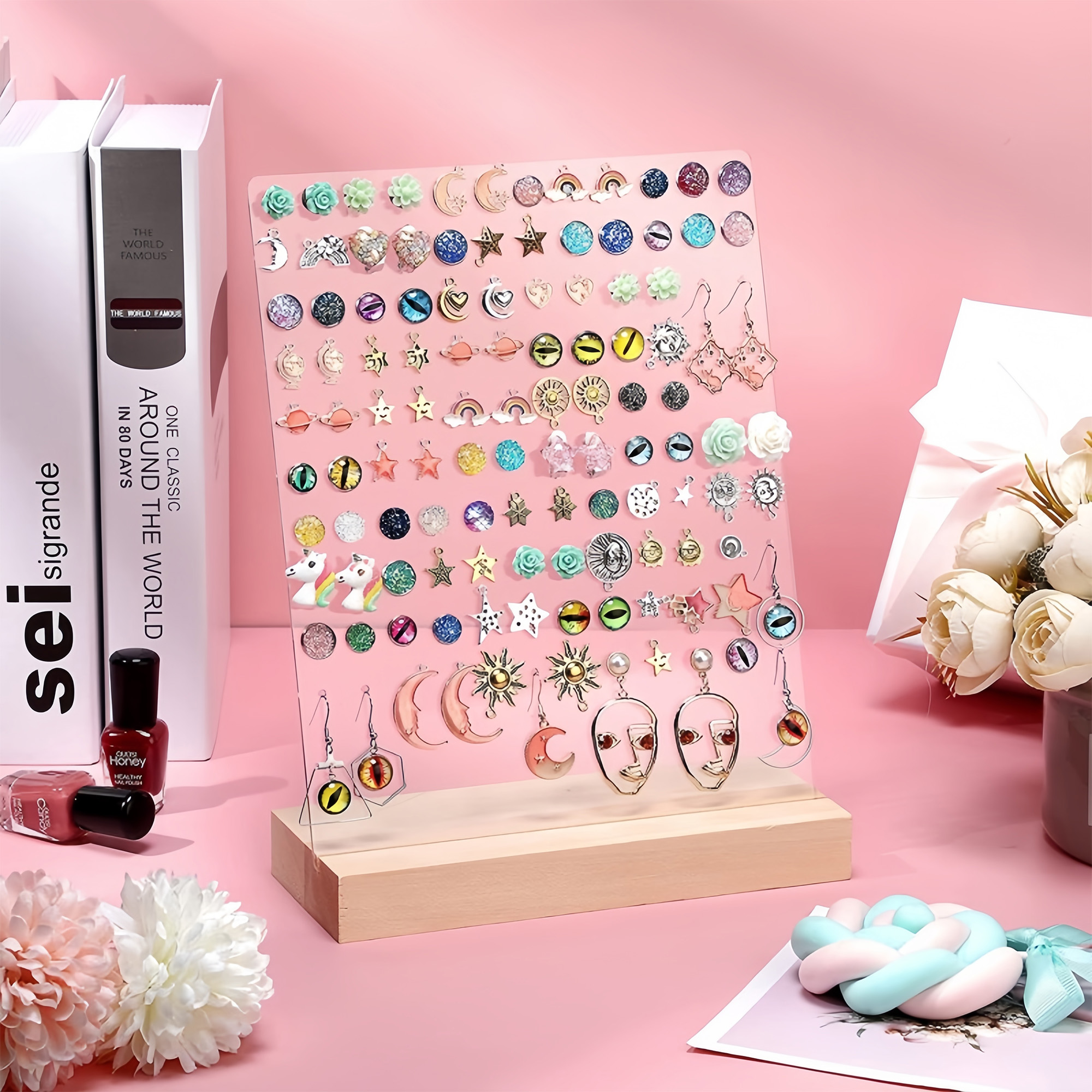 Acrylic Jewelry Display Stand for Earrings and Necklaces 3