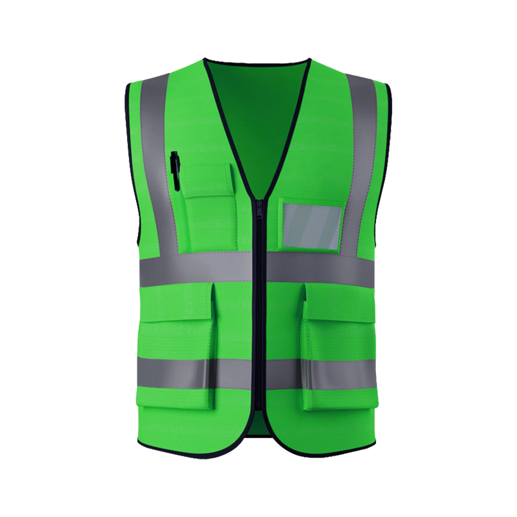 Zippered Utility Vest With Reflective Panels 3