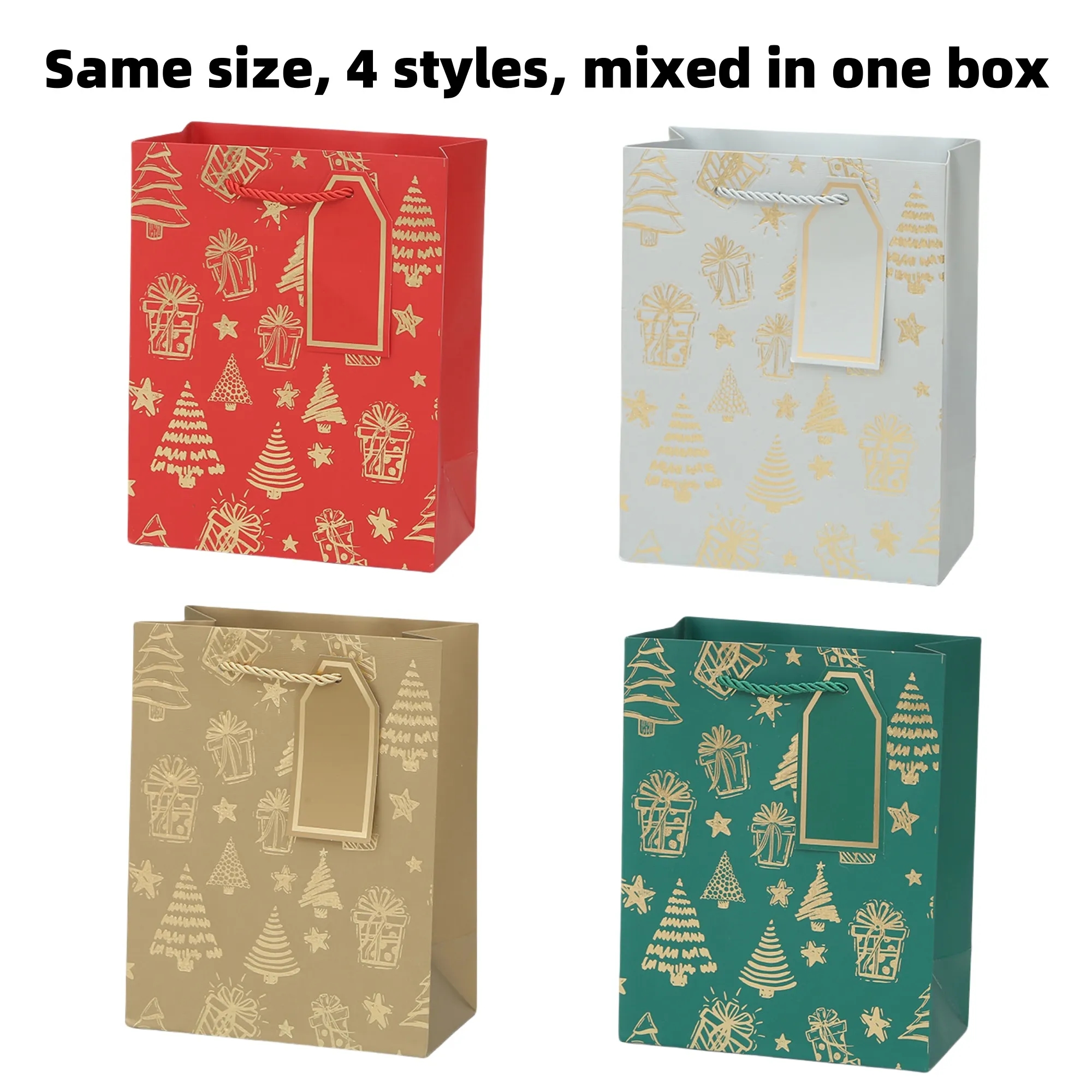 Christmas Gift Bag - Gold Foil Stamping Craft For Gifting 1