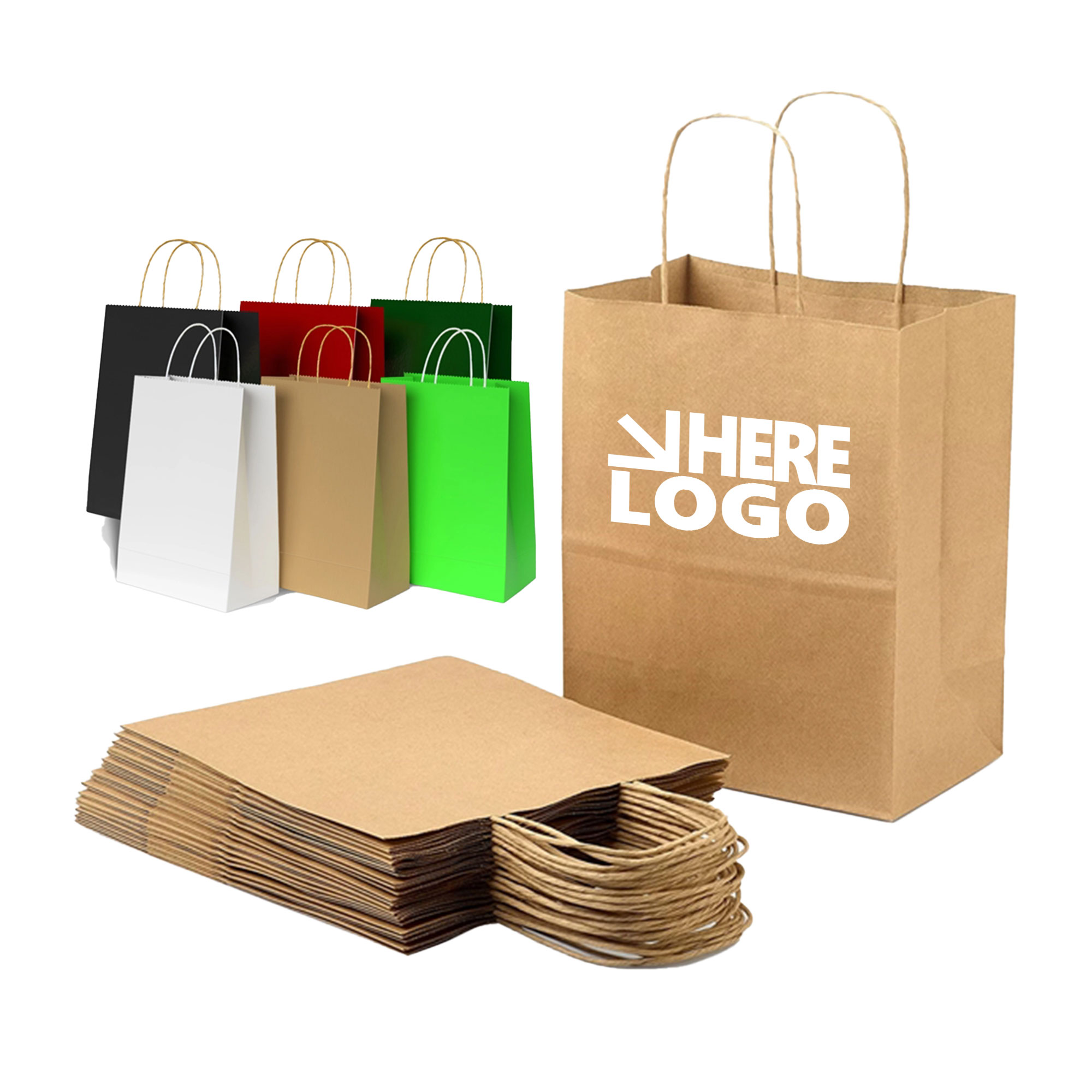 MOQ 100 Kraft Paper Bag Hand-Held 2