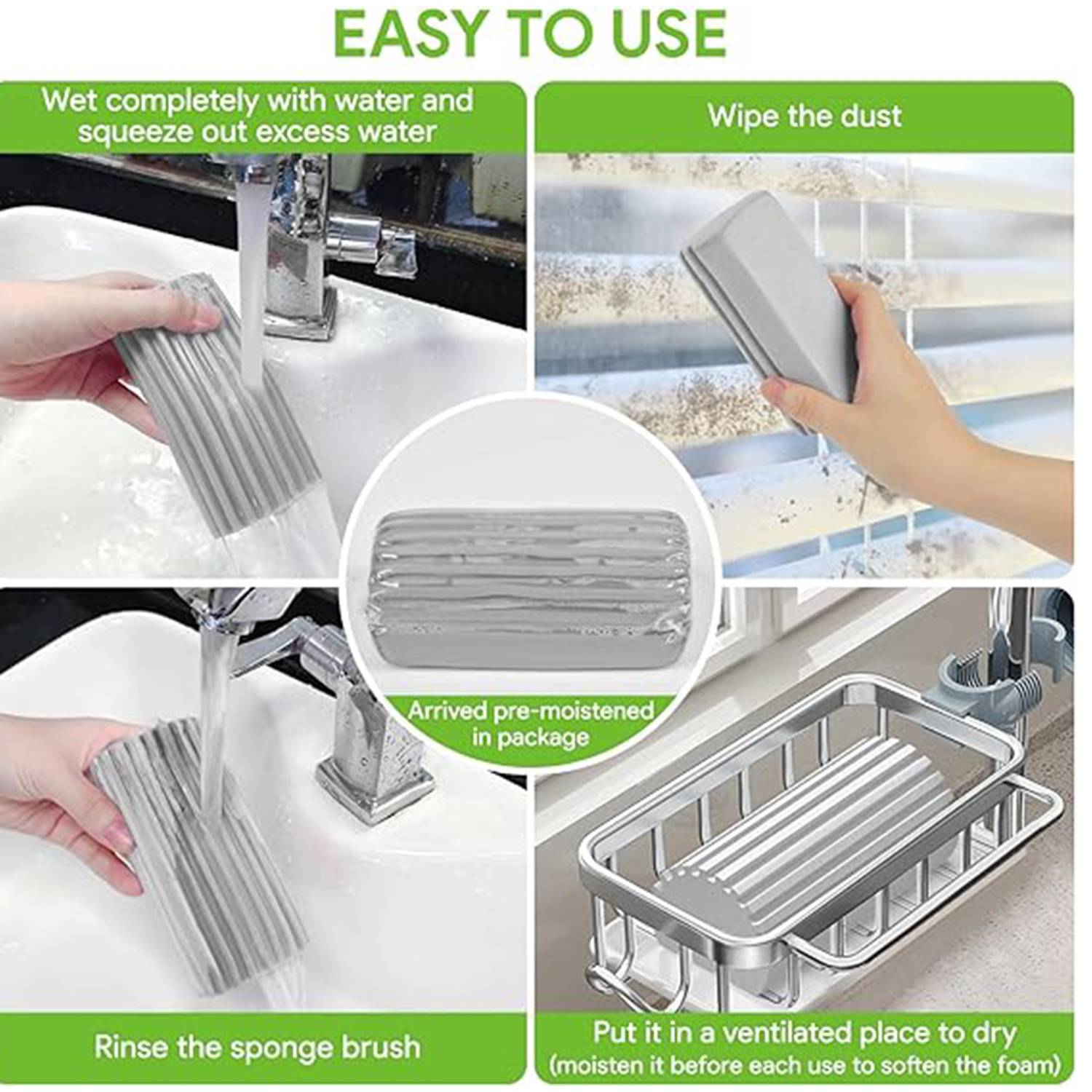 Reusable Damp Duster Sponge 5