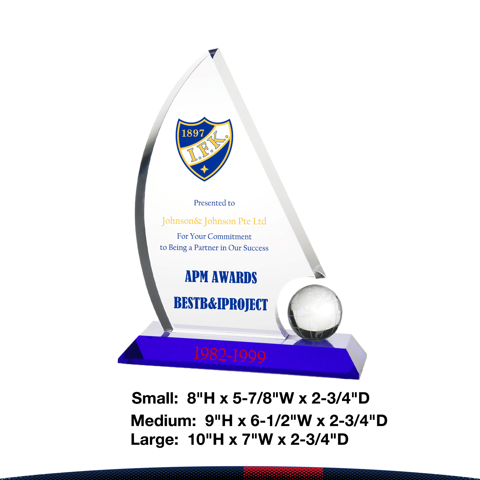 Karyn Sailing Crystal Award 3