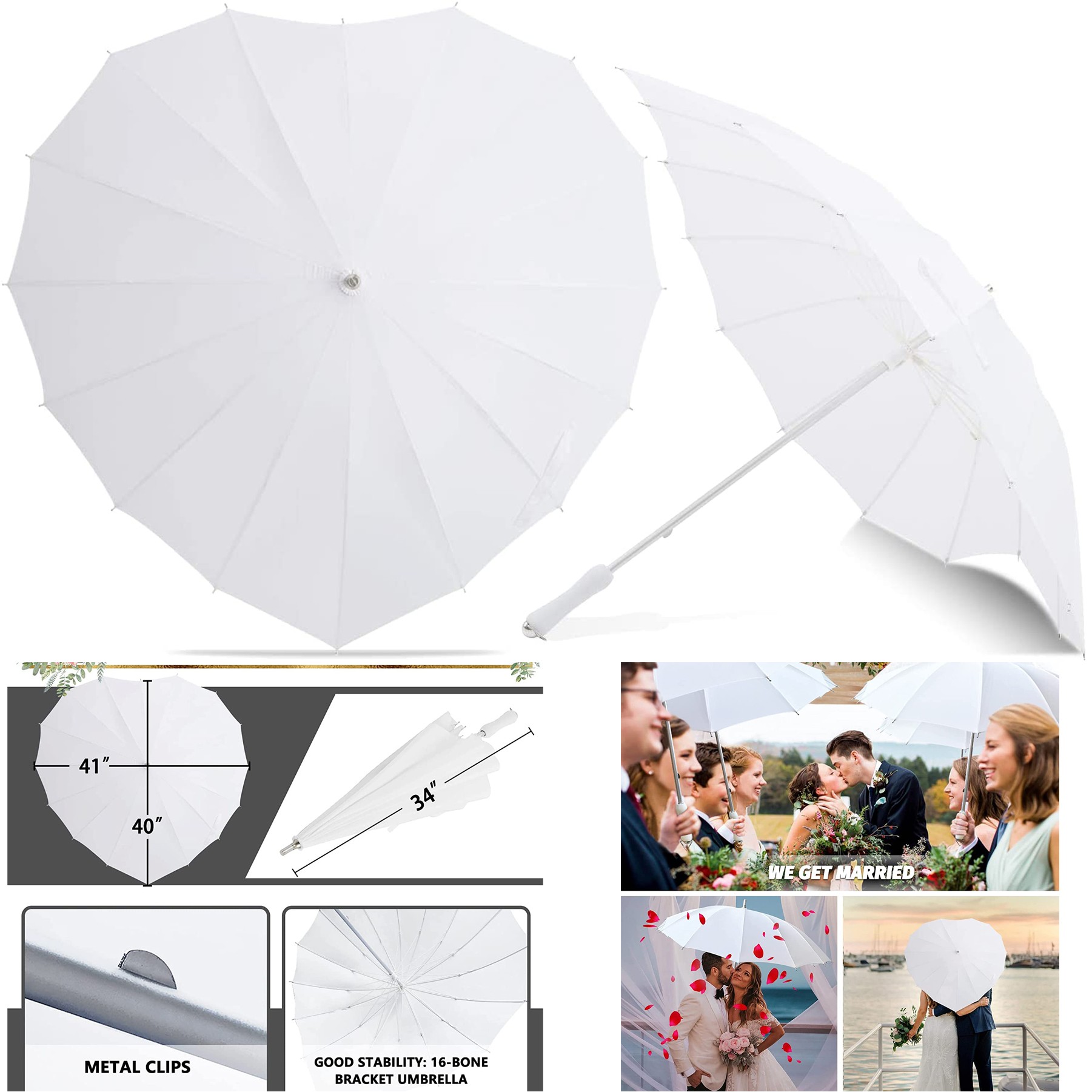 Heart Shaped Wedding Parasol Umbrella for Bride 1