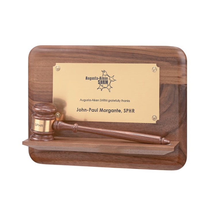 9" x 12" Pedestal Gavel Plaque 2