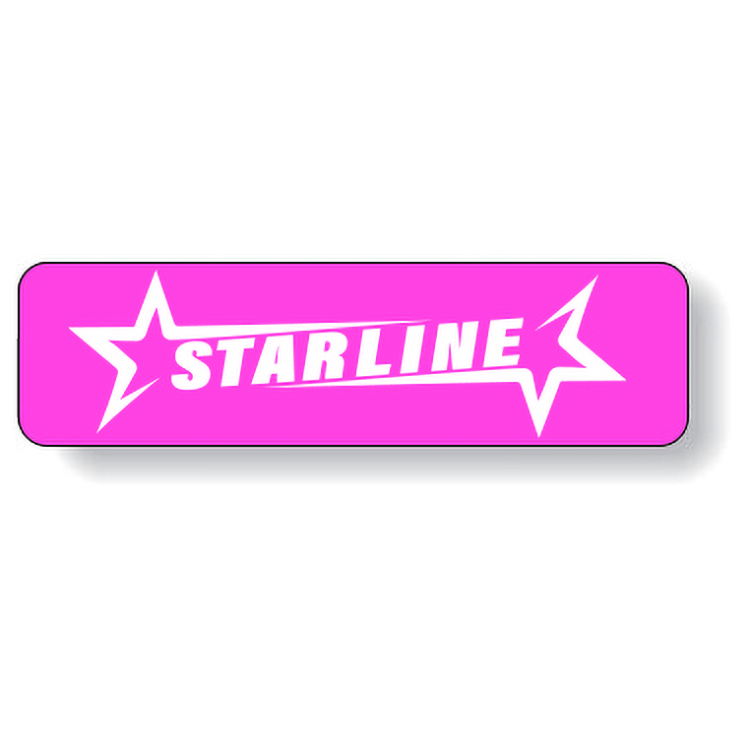 Fluorescent Pink Paper Roll Labels Stock Rectangle (0.75"x2.75")