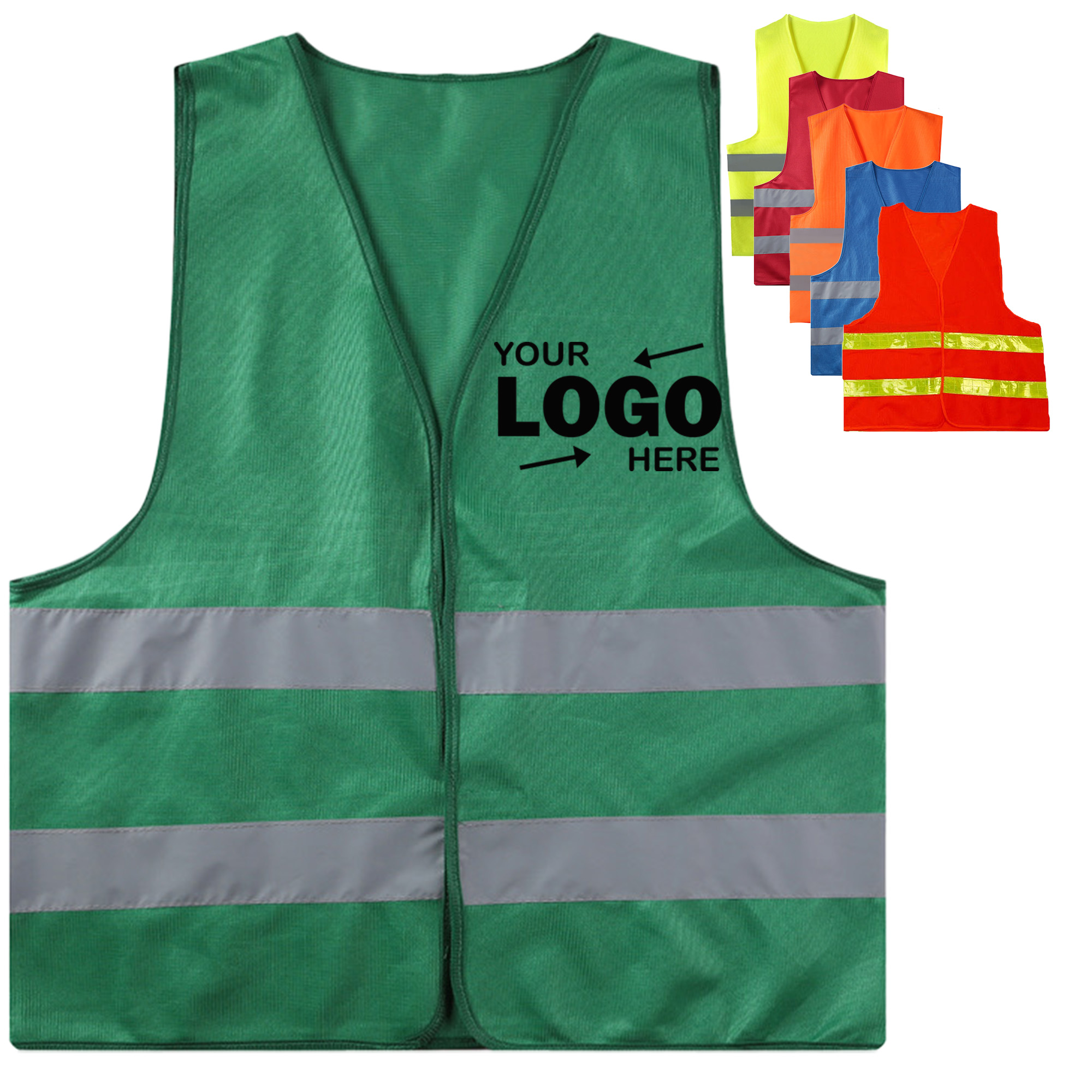 Assorted Colors Lightweight Polyester Reflective Vest 2