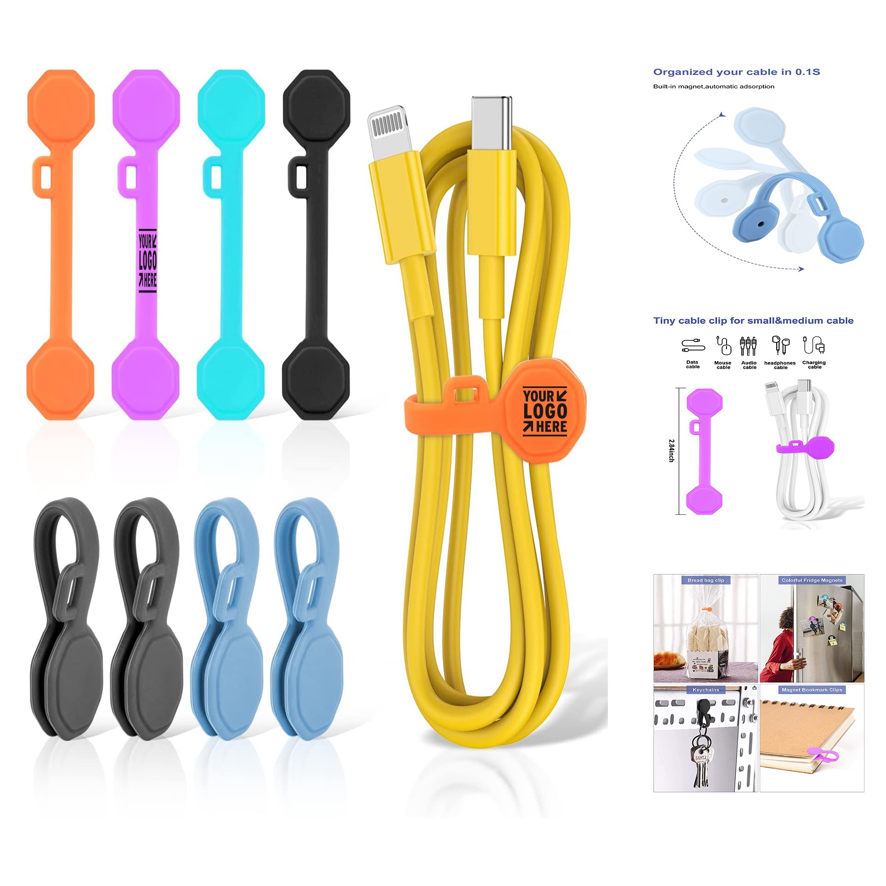 Silicone Magnetic Cable Ties 2