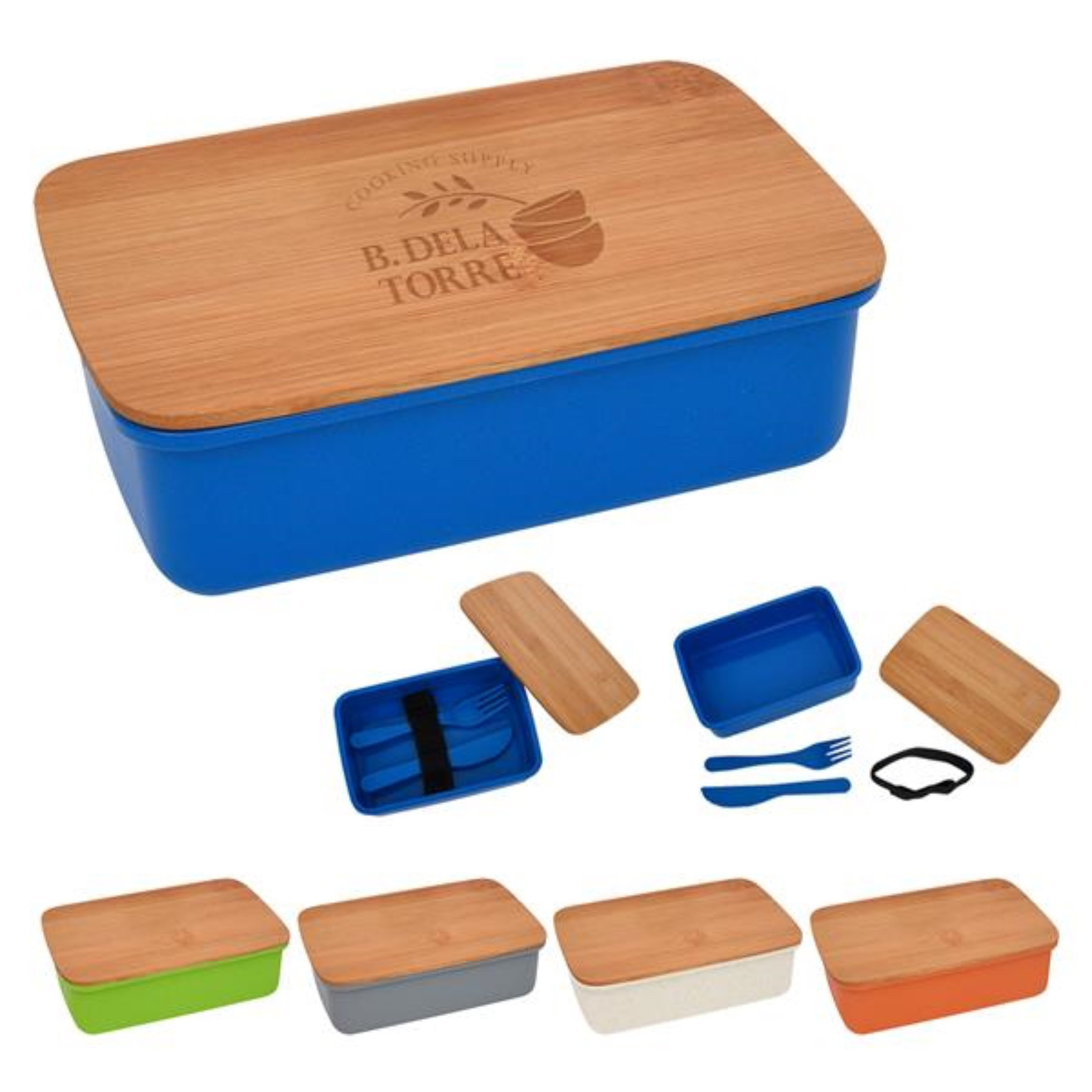 Wheat Lunch Set With Bamboo Lid 2