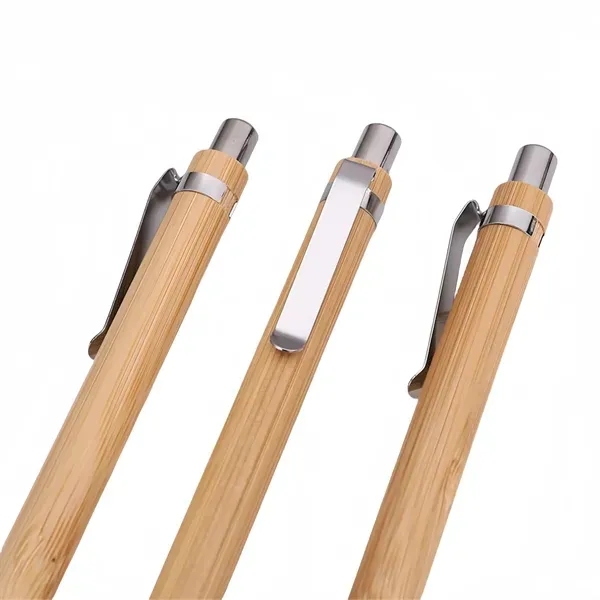 Bamboo Ballpoint Pen with Retractable Ink Writer 2