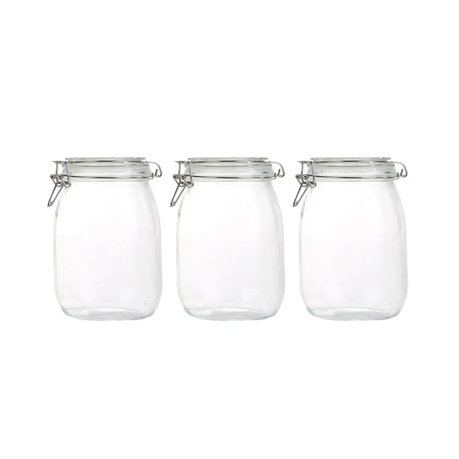 Airtight Glass Food Storage Jar with Clamp Lid 4
