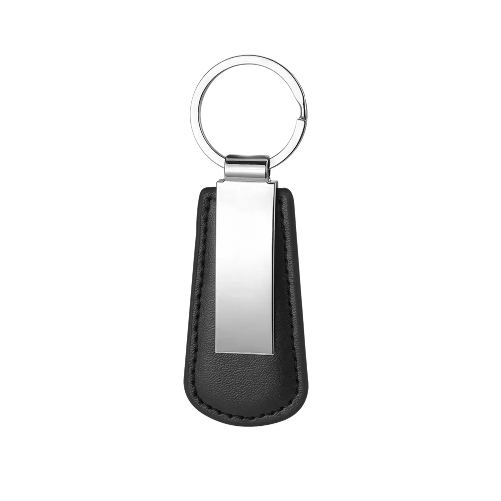 Custom Vegan Leather Drop Shaped Keychain 6