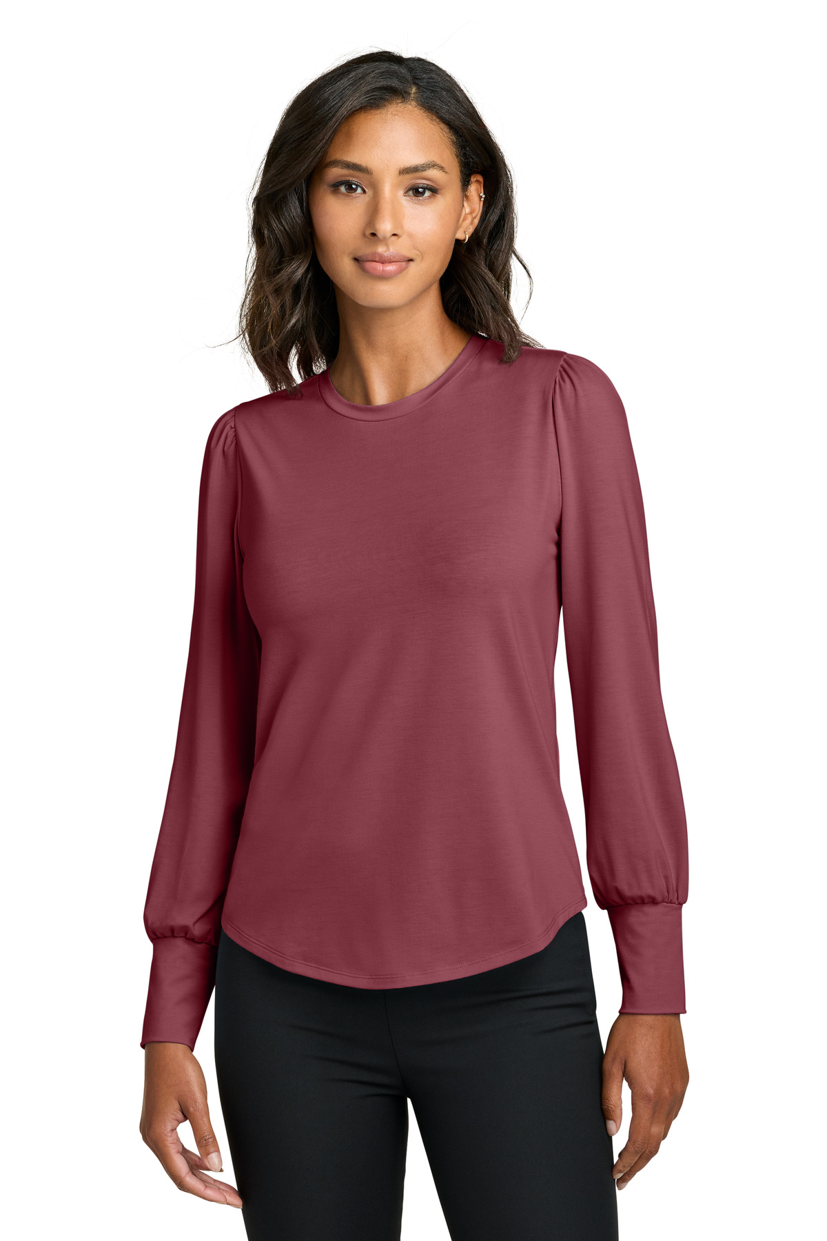 Mercer+Mettle Women's Stretch Jersey Long Sleeve Blouson Top MM1019 14
