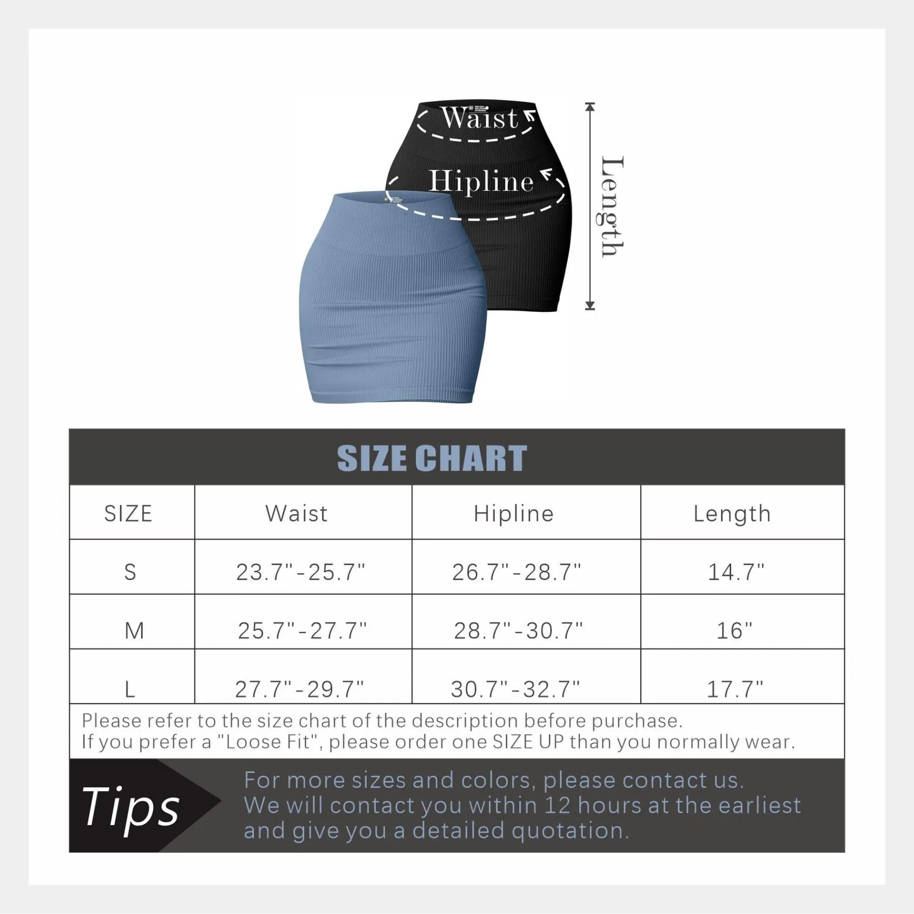 Women's Stretchy Ribbed Mini Skirt 4
