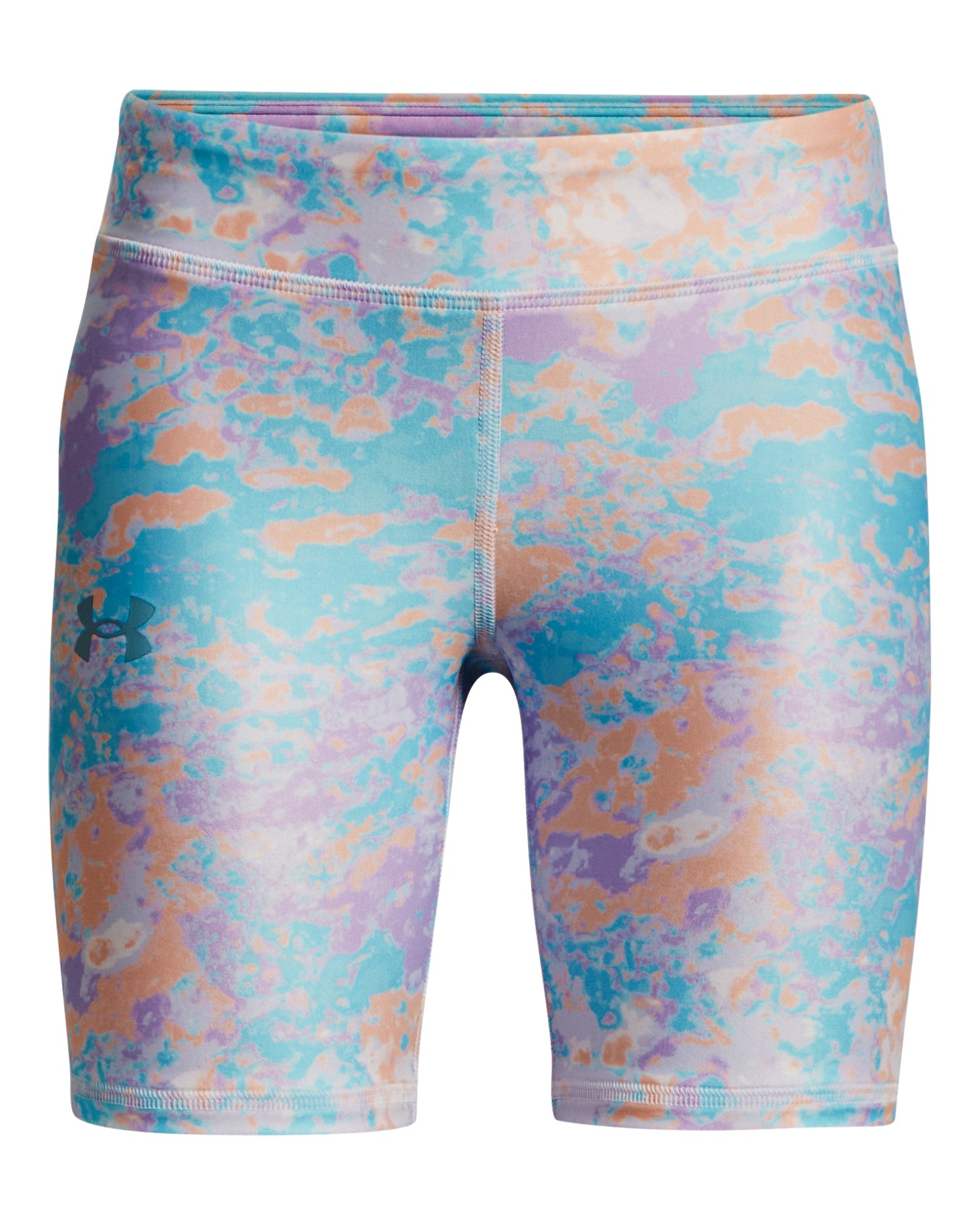 HeatGear Armour AOP Girls' Bike Shorts, custom youth shirt with logo imprint 4