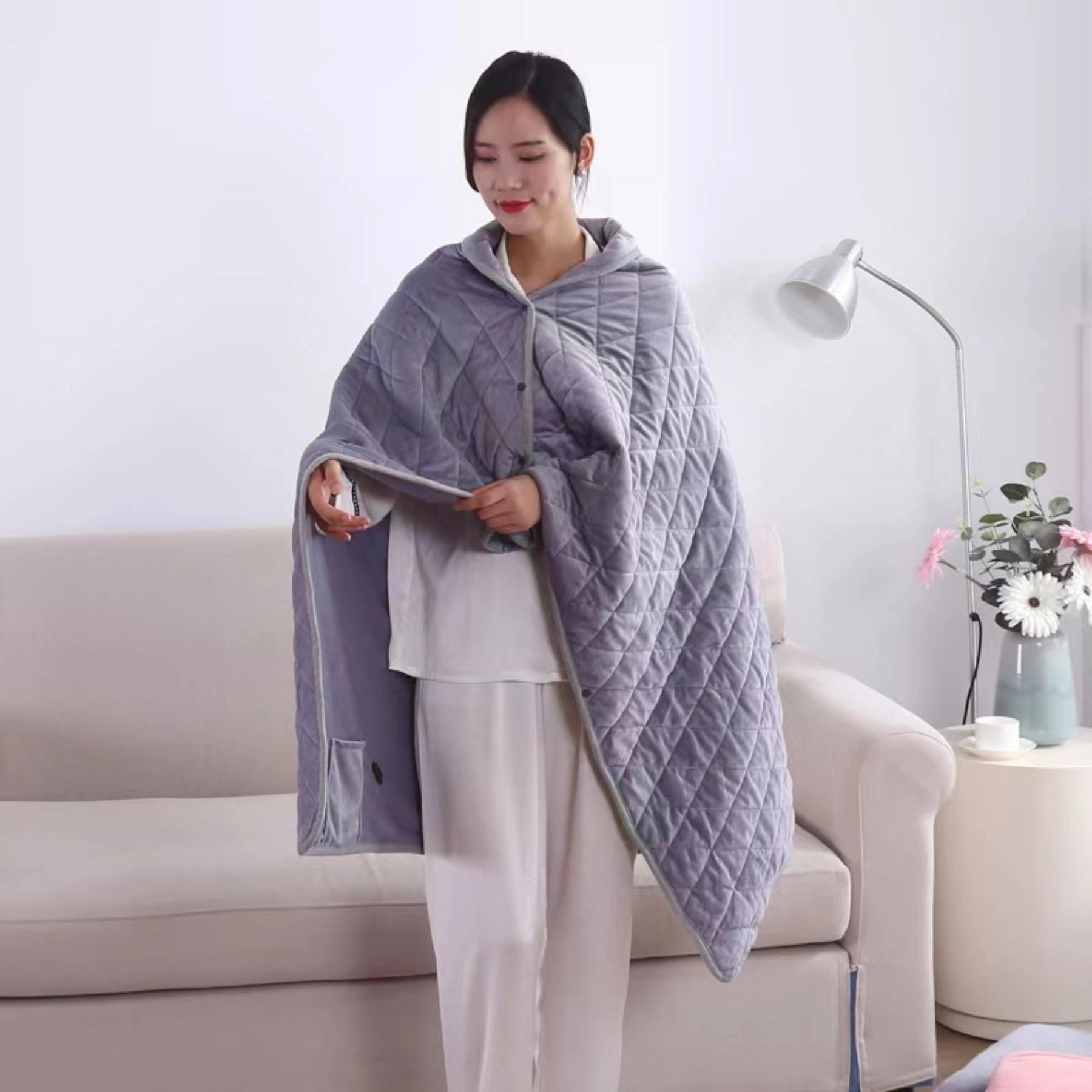 Berber Electric Blanket Heated Poncho Wrap 3