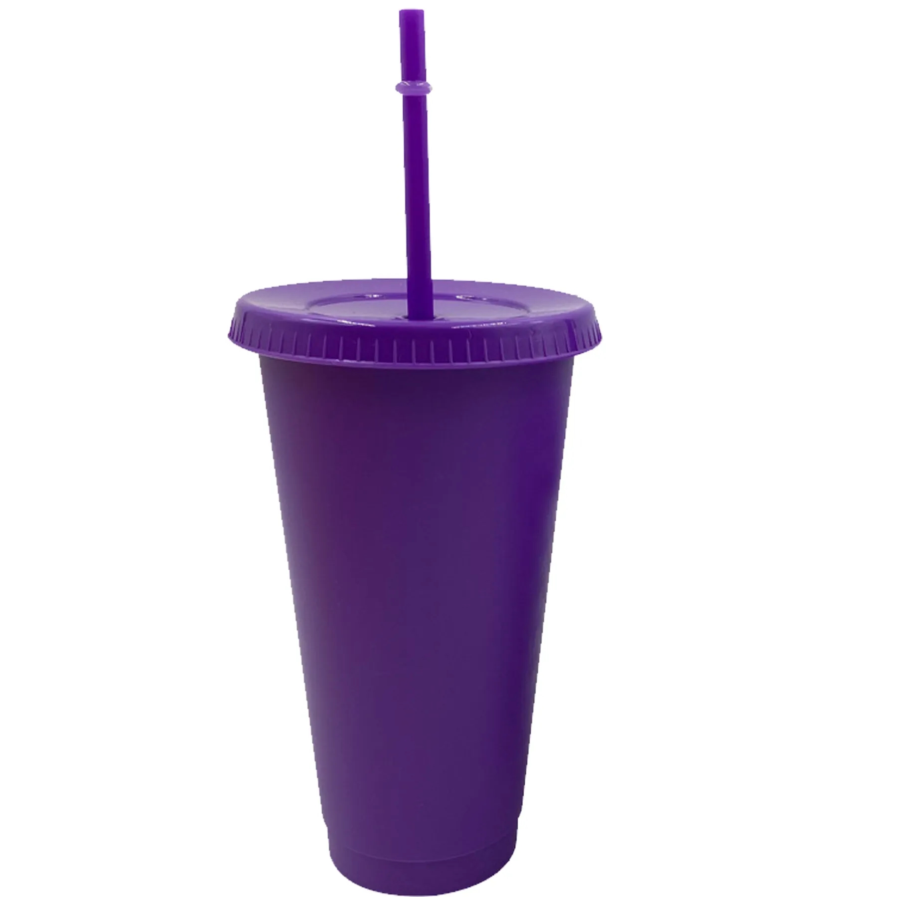 24OZ  Wall Water Cup with Lid and Straw 3
