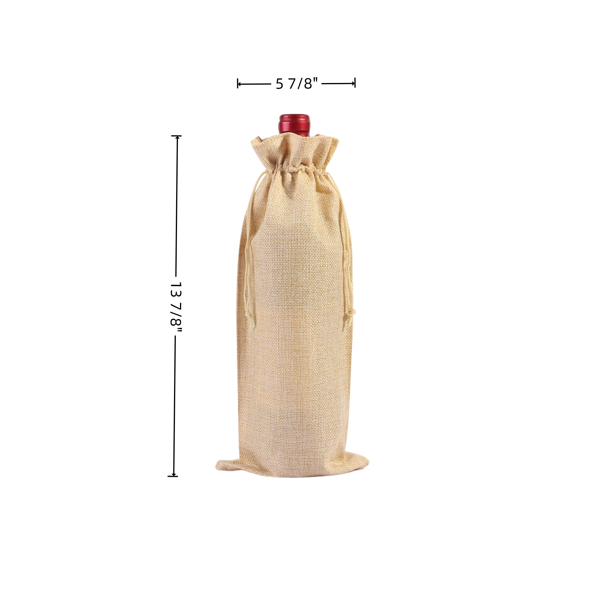 Wine Bottle Bag With Drawstring 10pcs 3