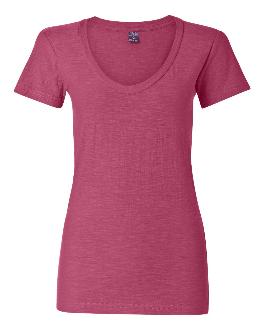 Women's V-Neck Slub T-Shirt - 8169 19