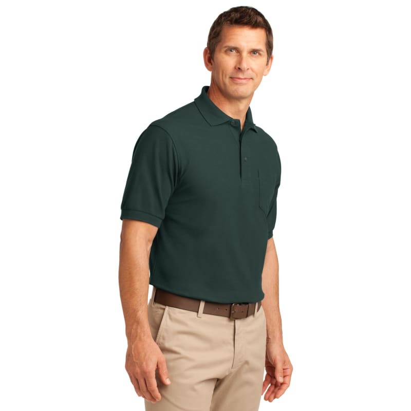 Port Authority Silk Touch Polo With Pocket. 60