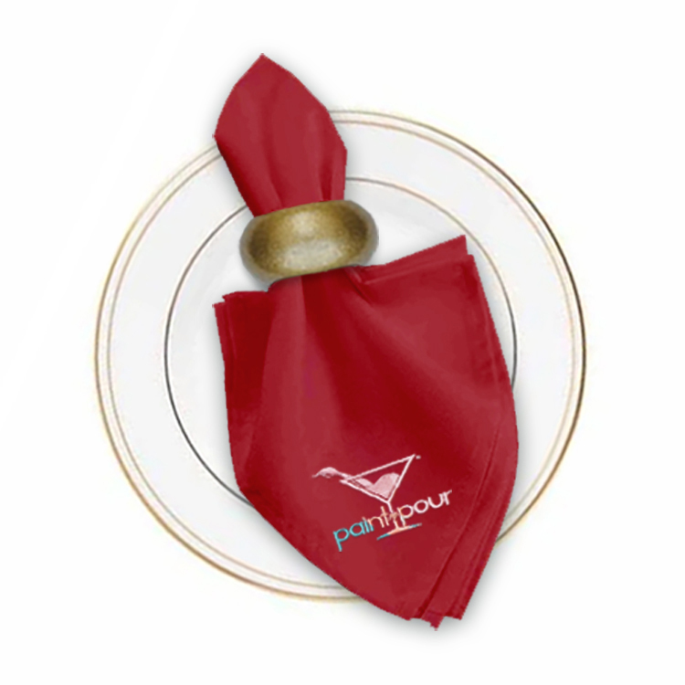 17 in. x 17 in. PolyPoplin™ Napkin (Embroidery Logo/Text) 106