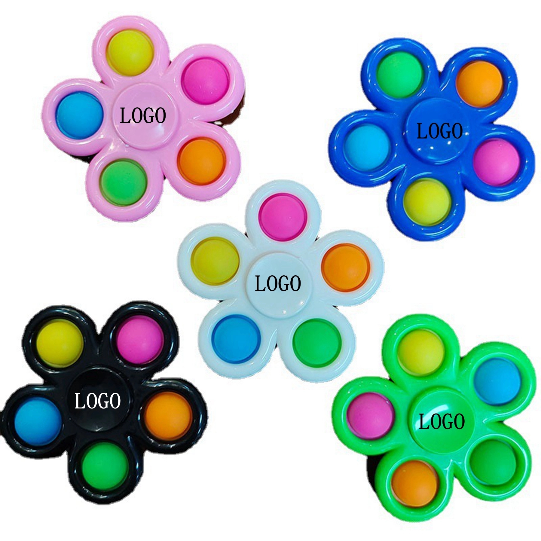 5 Fingers Toys Push Bubble Fidget Spinner 2