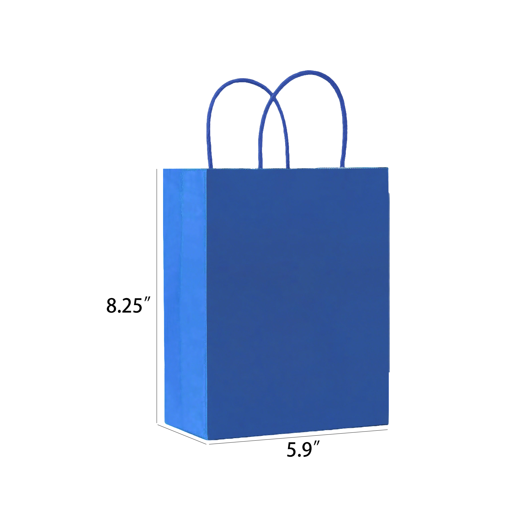 Coloured Retail Shopping/Gift Kraft Paper Tote Bags (5.9'' x 3.15'' x 8.25'') 5
