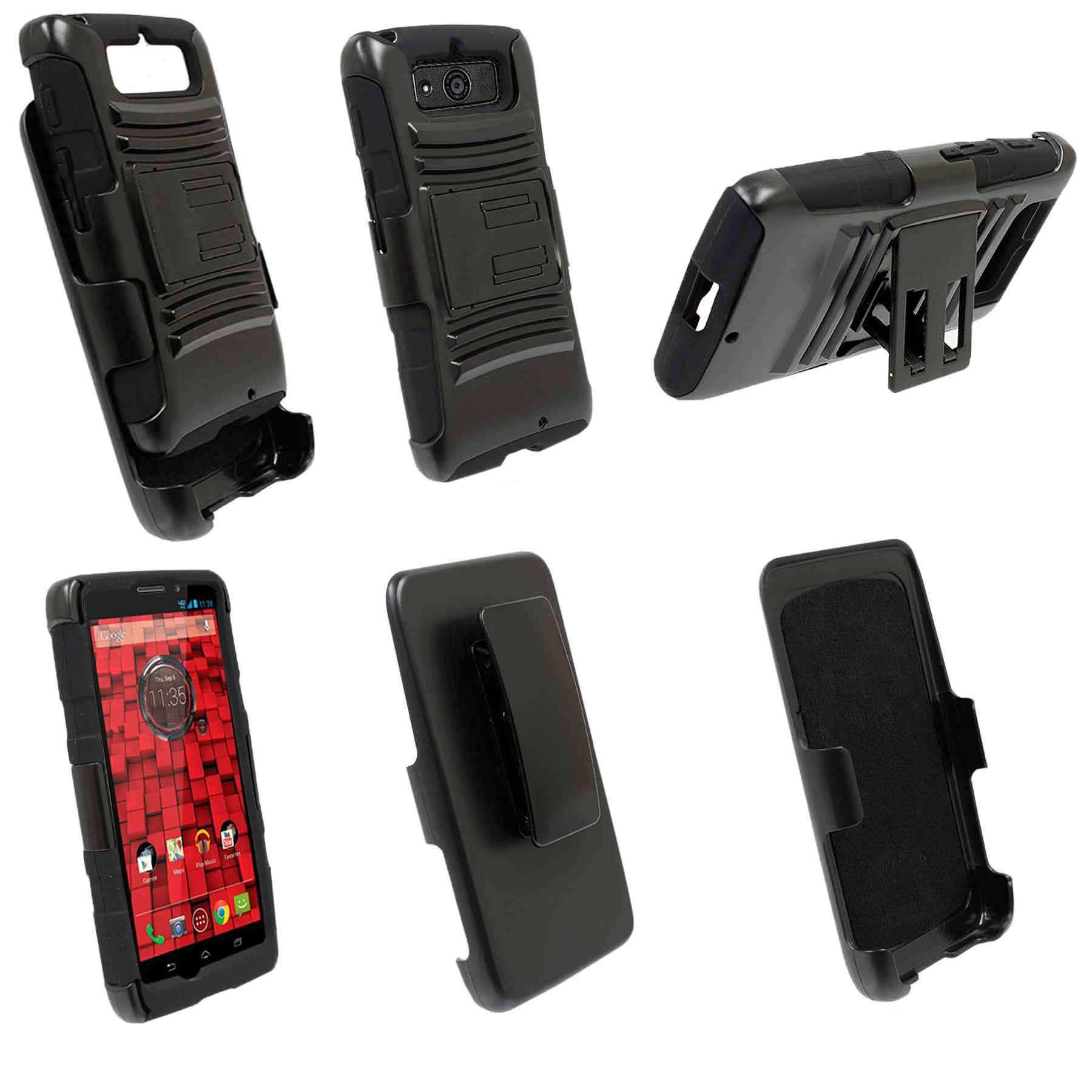 iBank ® Motorola Droid Maxx Hybrid Kickstand Hard Case 1