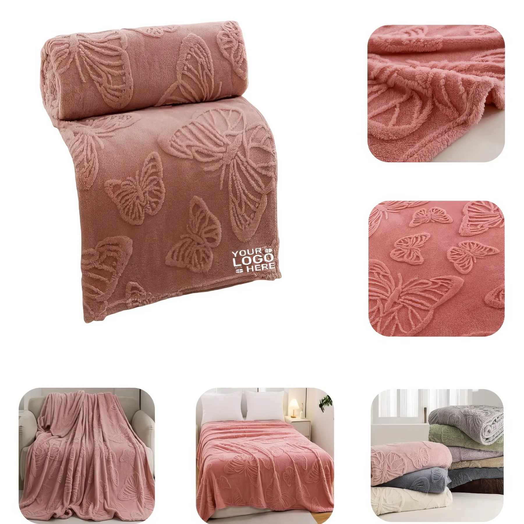3D Butterfly Jacquard Blanket 1