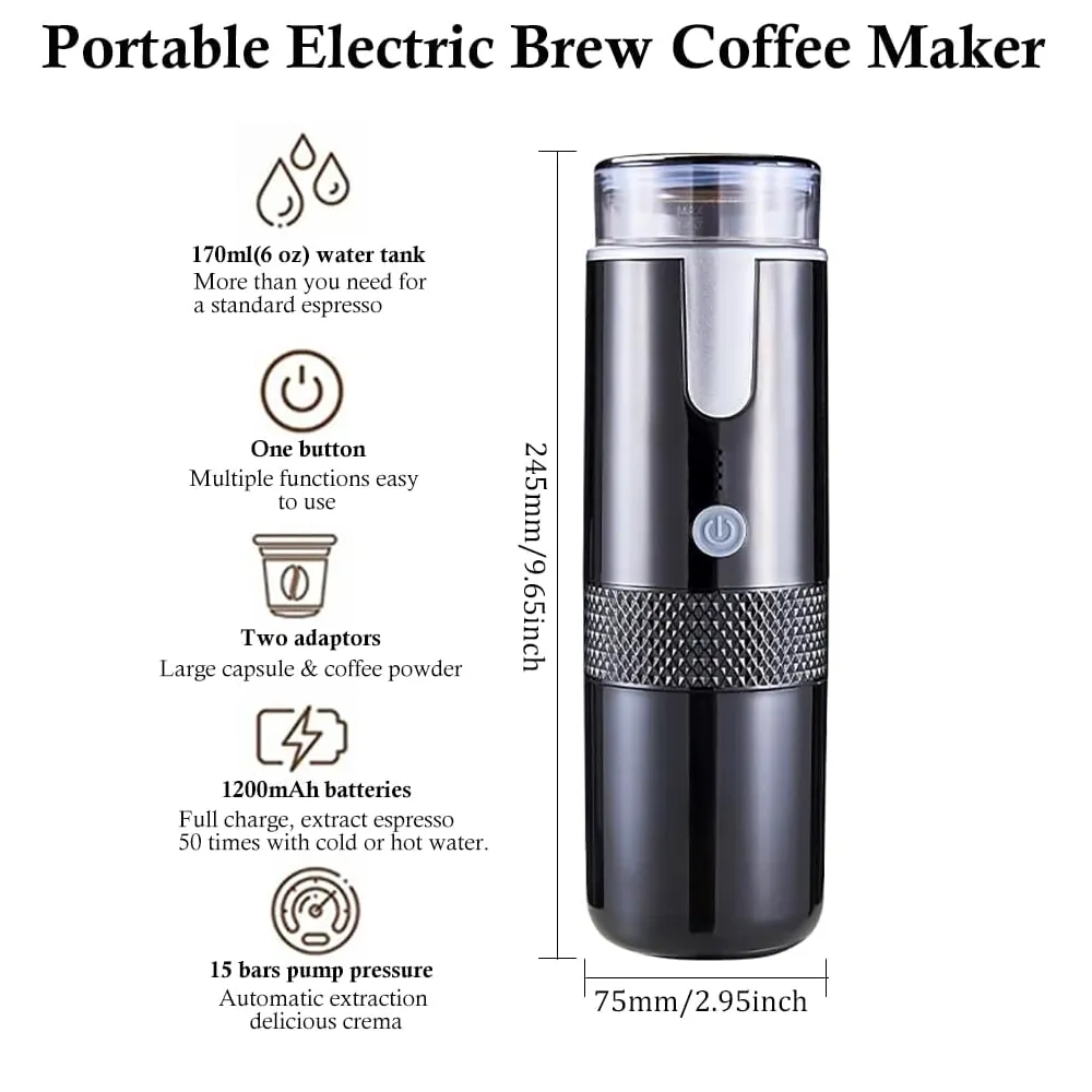 Portable Mini  Electric Espresso Coffee Maker 5