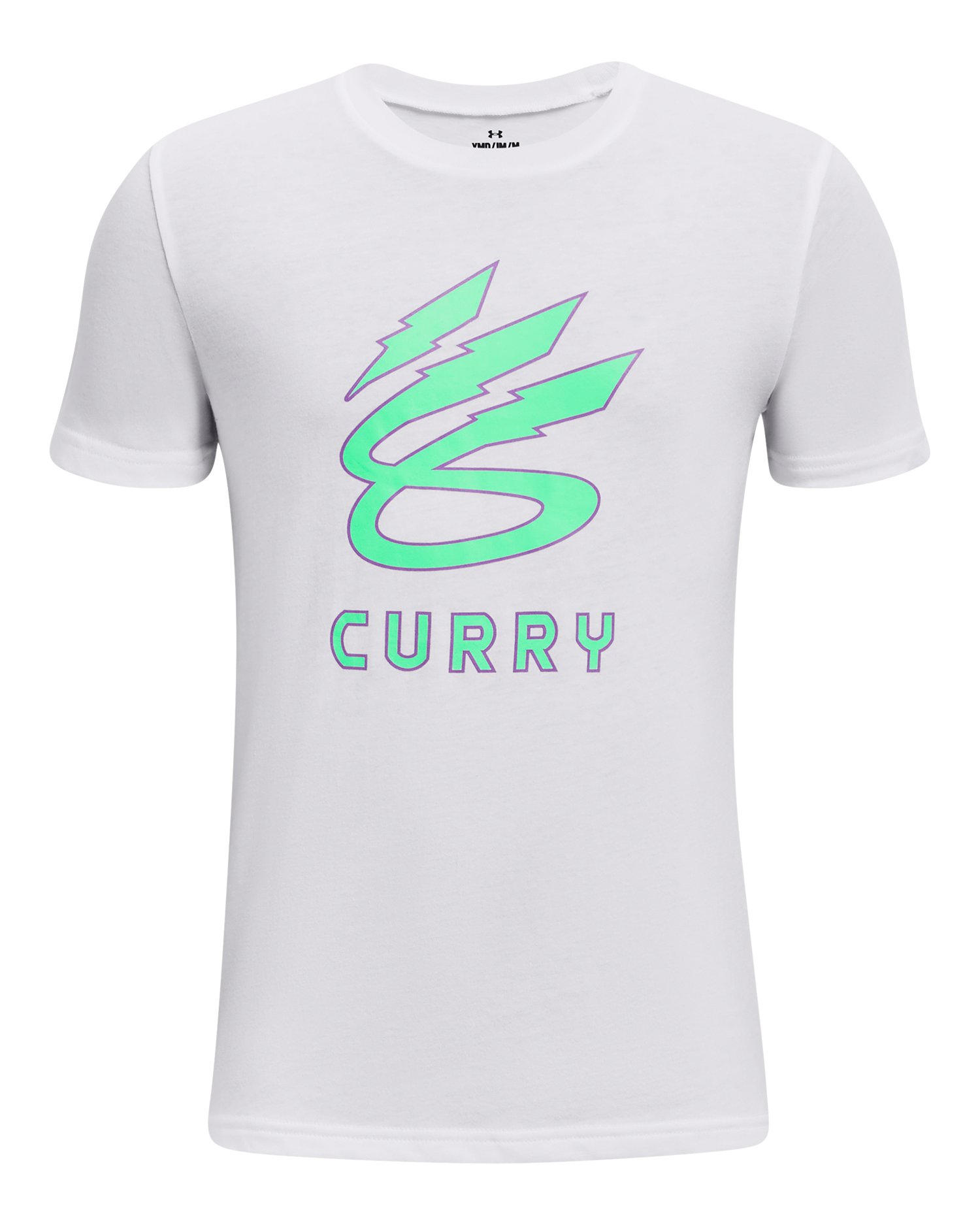Curry Lightning Logo Boys' Short Sleeve 3