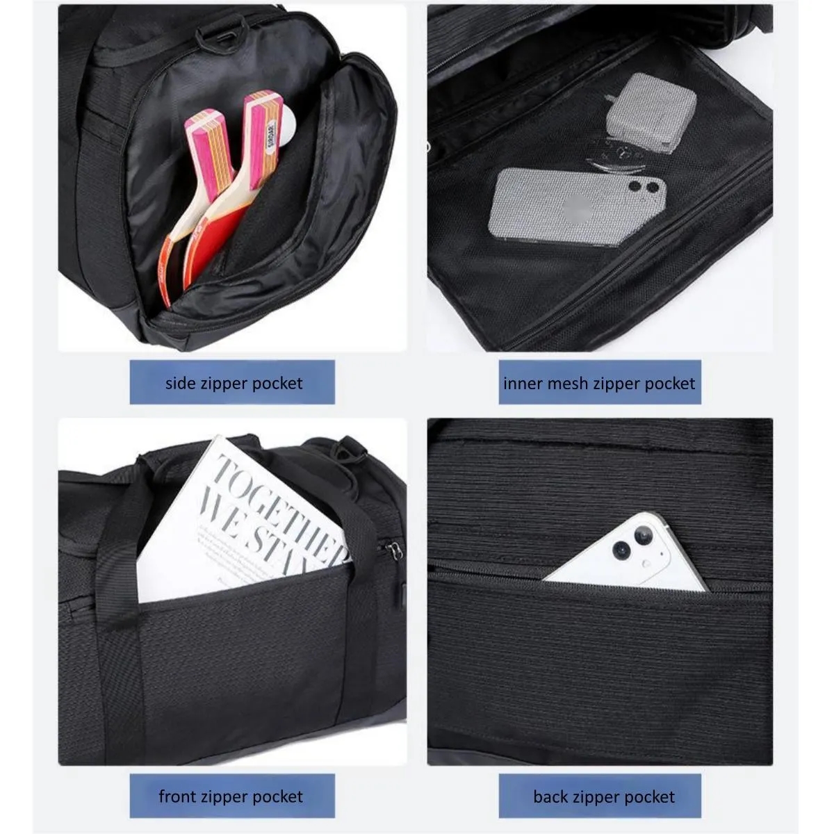Classic Travel Duffel Bag with Shoes Compartment 8