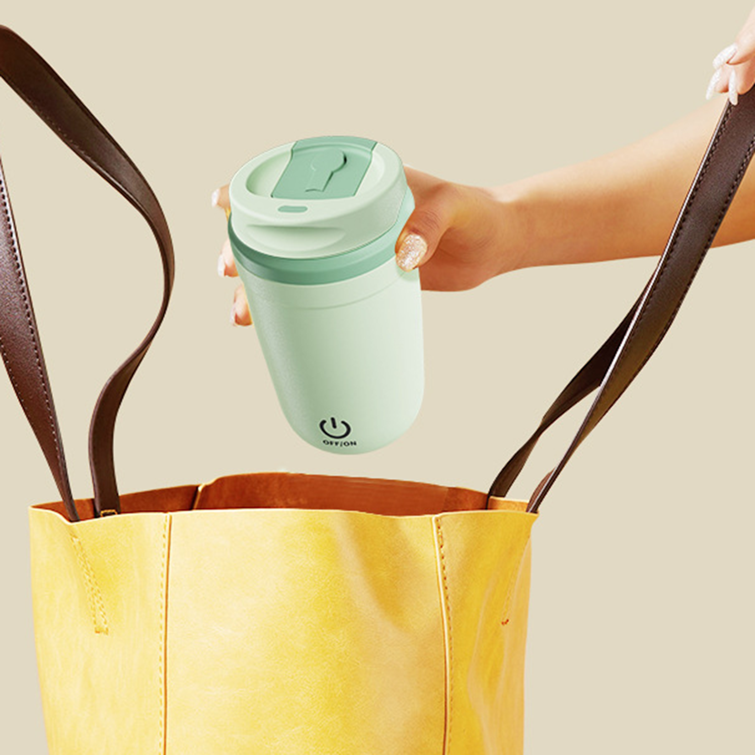 Electric Stainless Steel Magnetic Mixing Self Stirring Mug 3