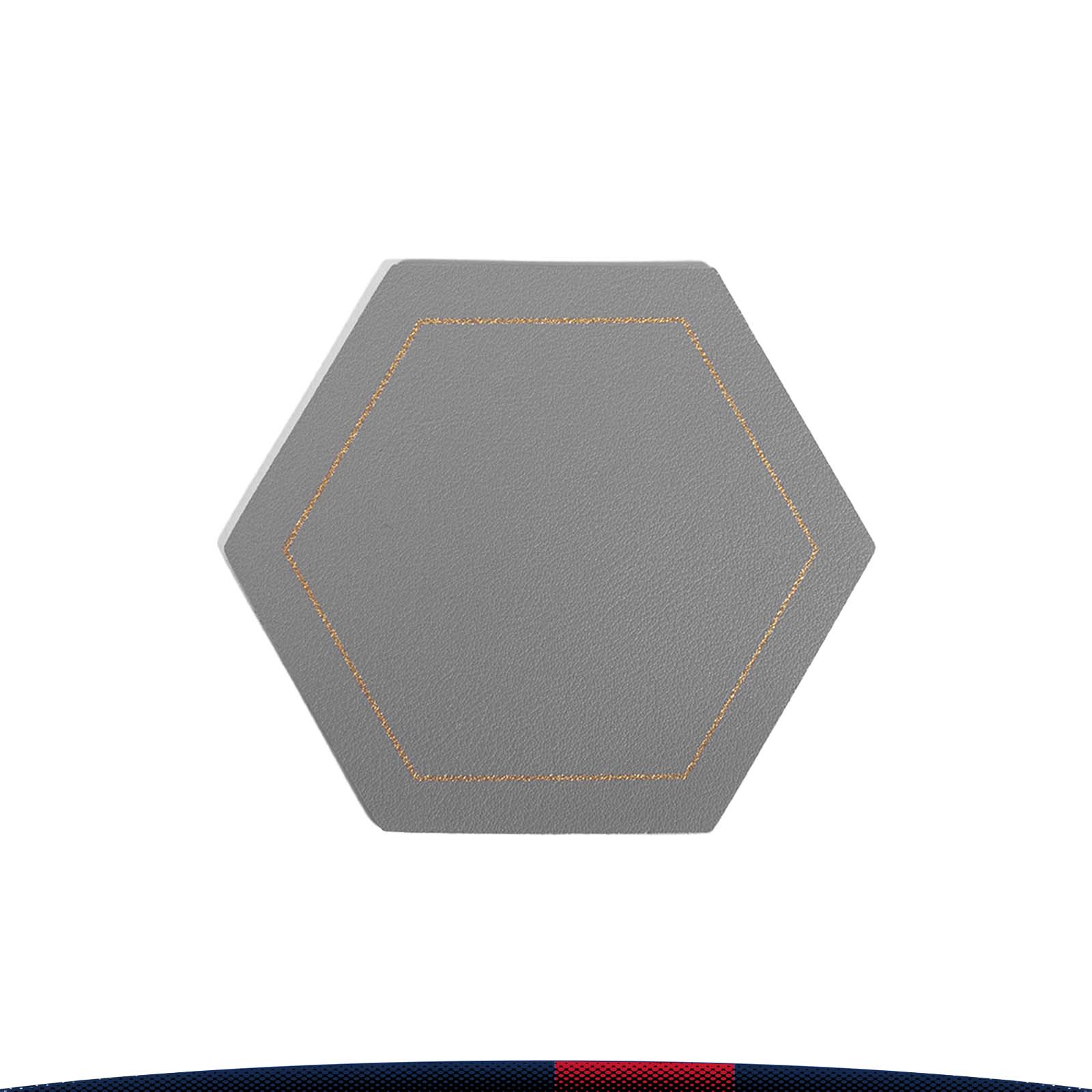 Hexagon PU Leather Coaster 2