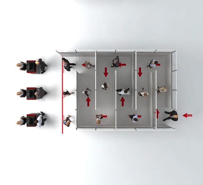 SEG Portable S Shape Queuing Panel (12ft x 6ft) 5