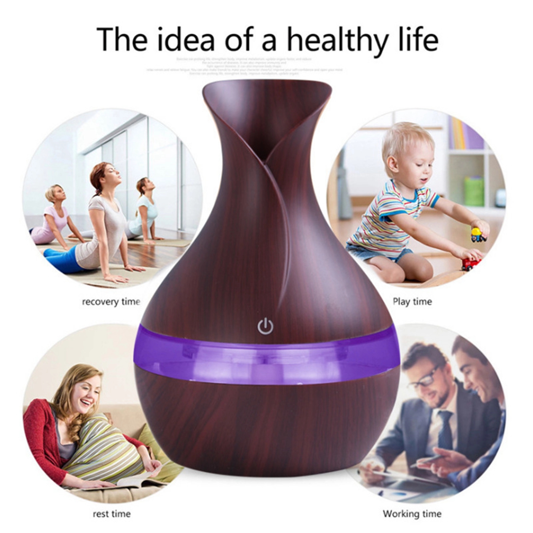 300Ml USB Vase Shape Household Air Humidifier 8