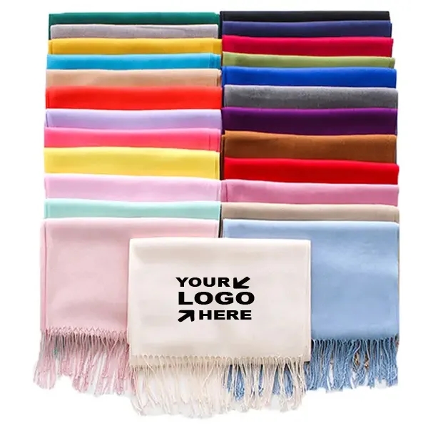 Winter Imitation Cashmere Scarf With Tassels 15