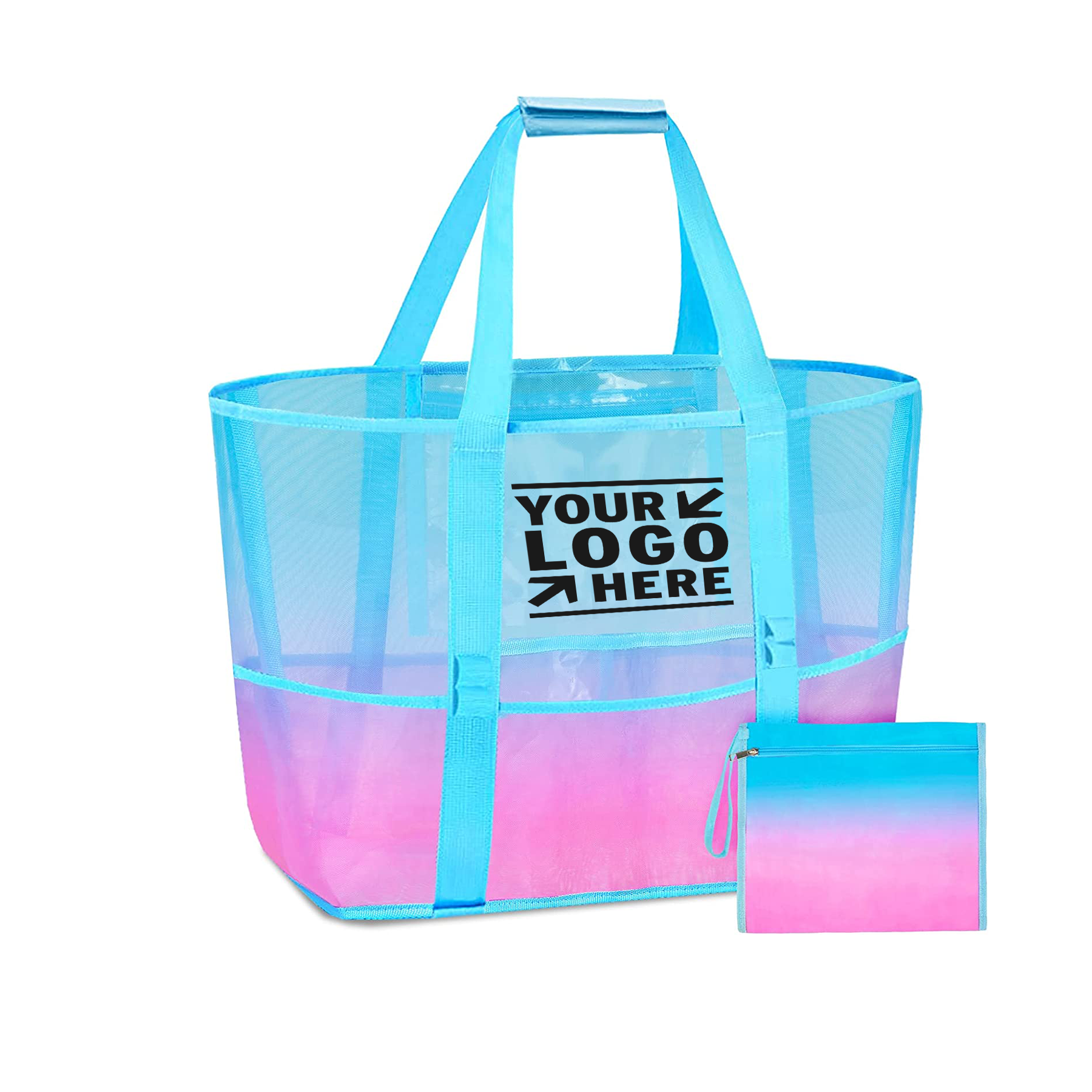  9.8 x 10.6 Inches Beach Tote Bag with Zipper Pocket 2