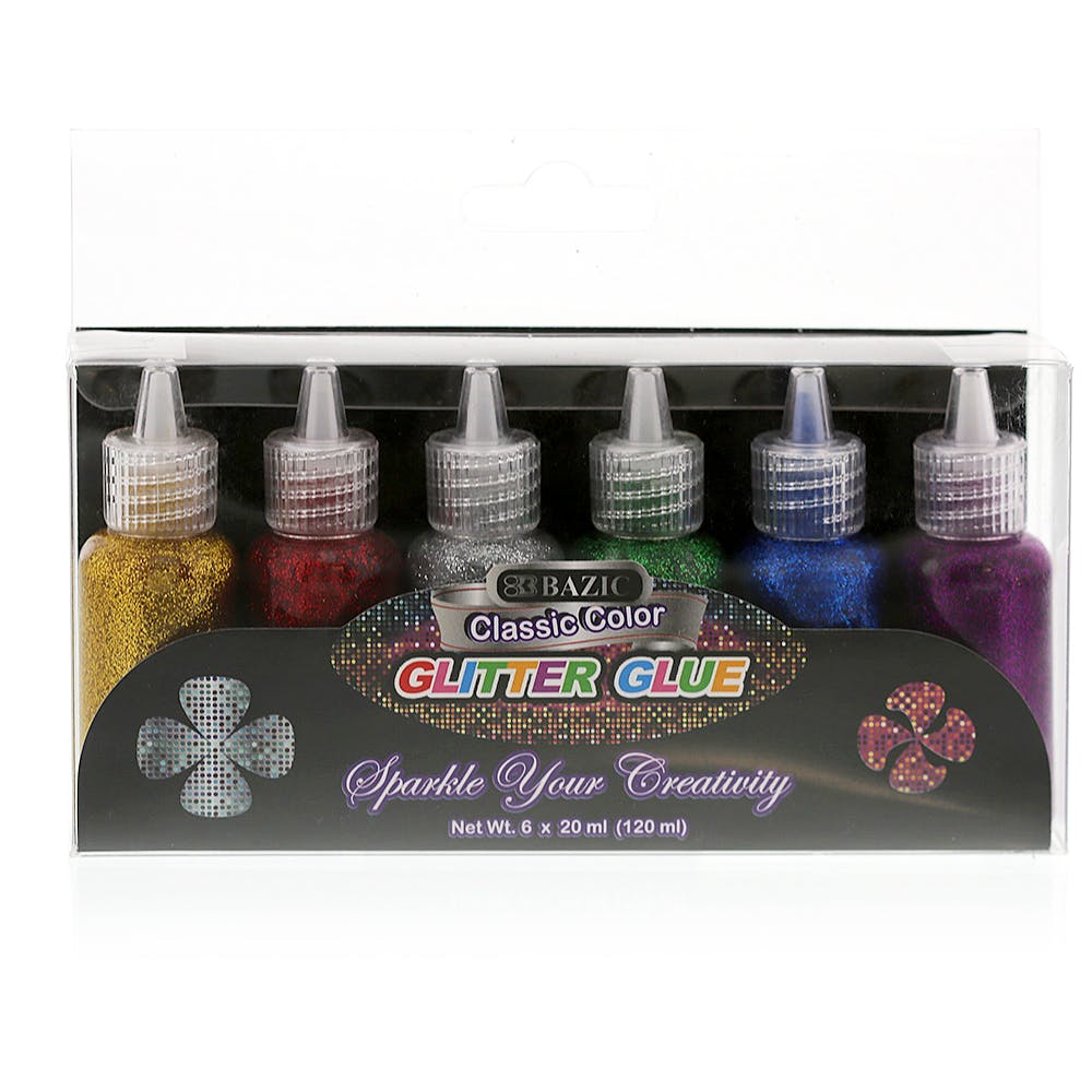 Glitter Glue - Washable Classic Colors 6 Pack 2