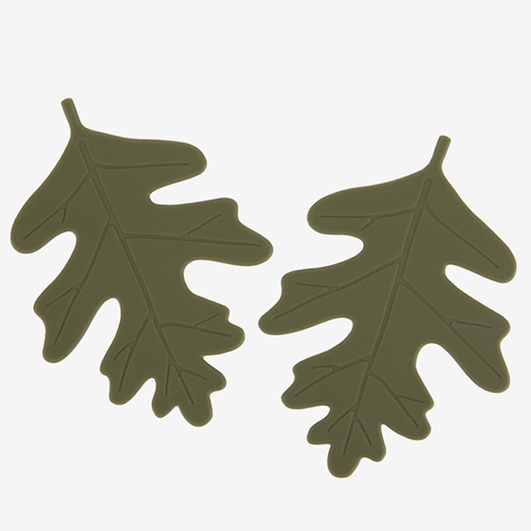 Green Oak Leaf Coasters 4