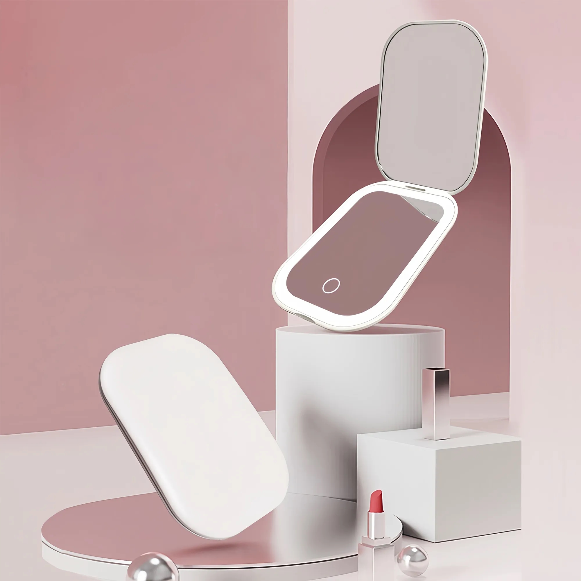 LED Folding Makeup Mirror 2
