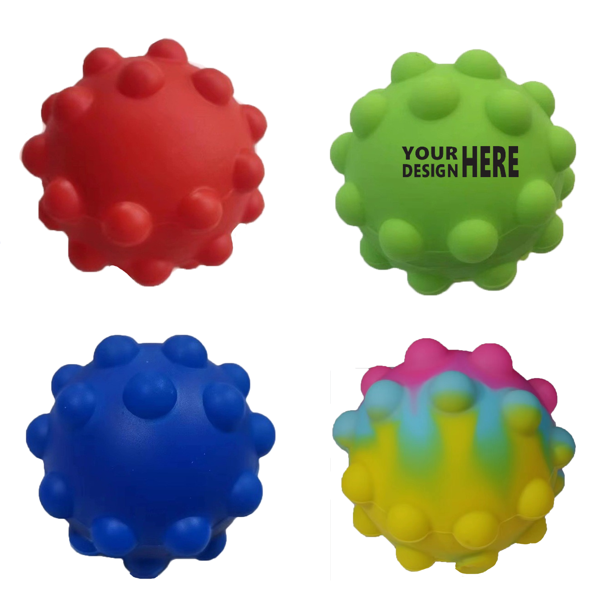 Silicone Stress Balls Relief Toy 2.76" 1