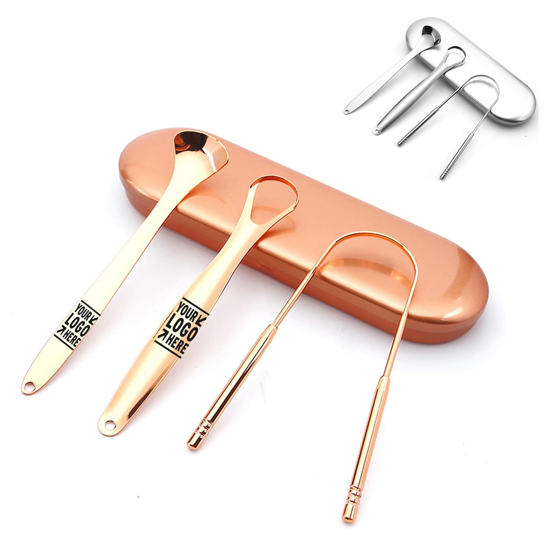 100% Surgical Stainless Steel Oral Hygiene Tongue Scraper Cleaner for Adults Kids 1