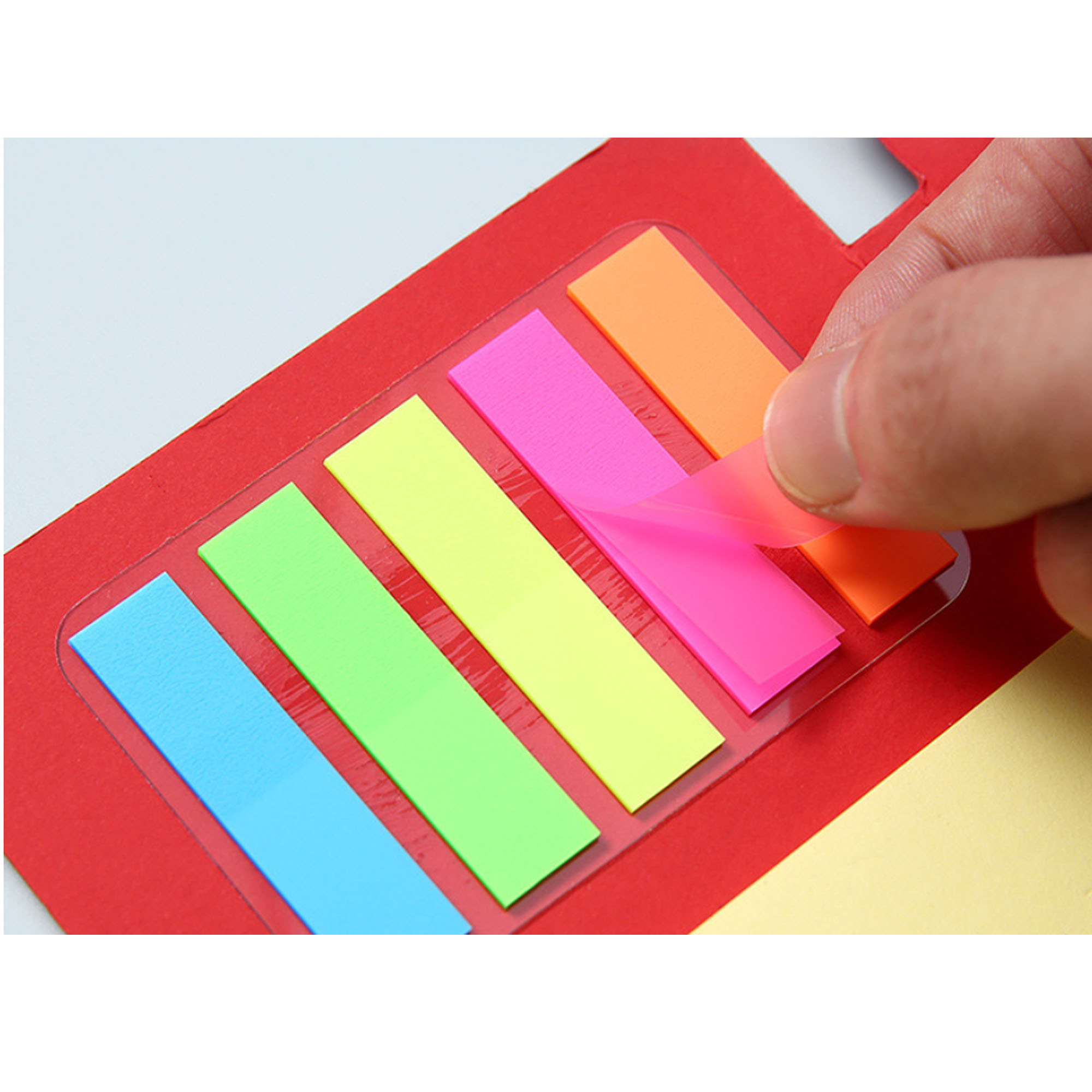 Premium Sticky Notes Notebook with Colored Page Markers 1