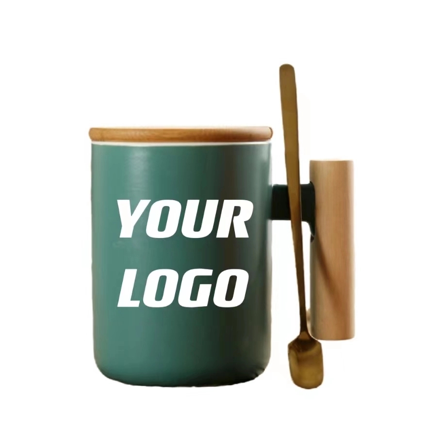 Customizable Coffee Cup With Lid And Spoon 3