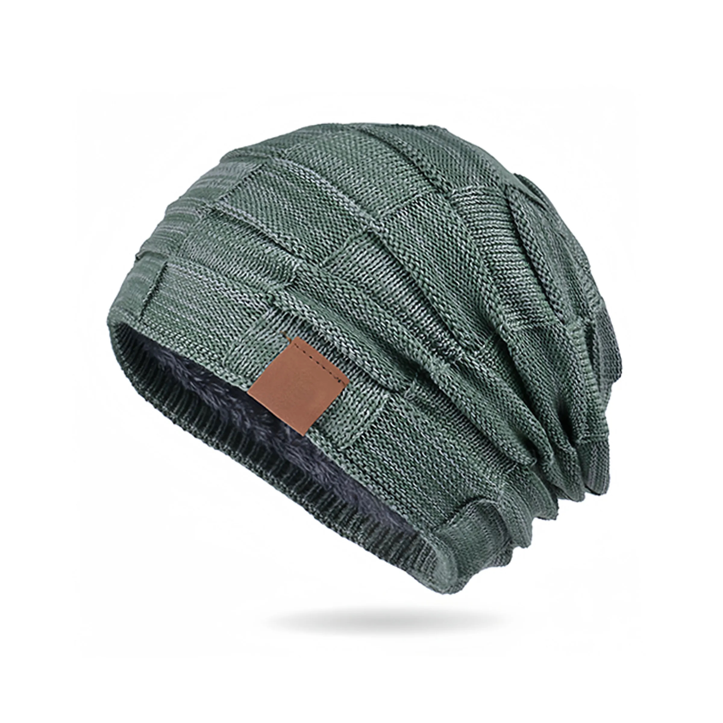 Wool Autumn/Winter Mixed Color Versatile Knitted Hat 5