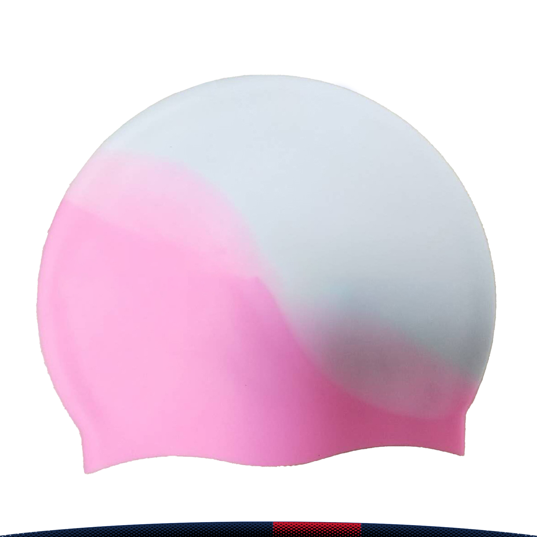 Color Blocked Silicone Swim Cap 5
