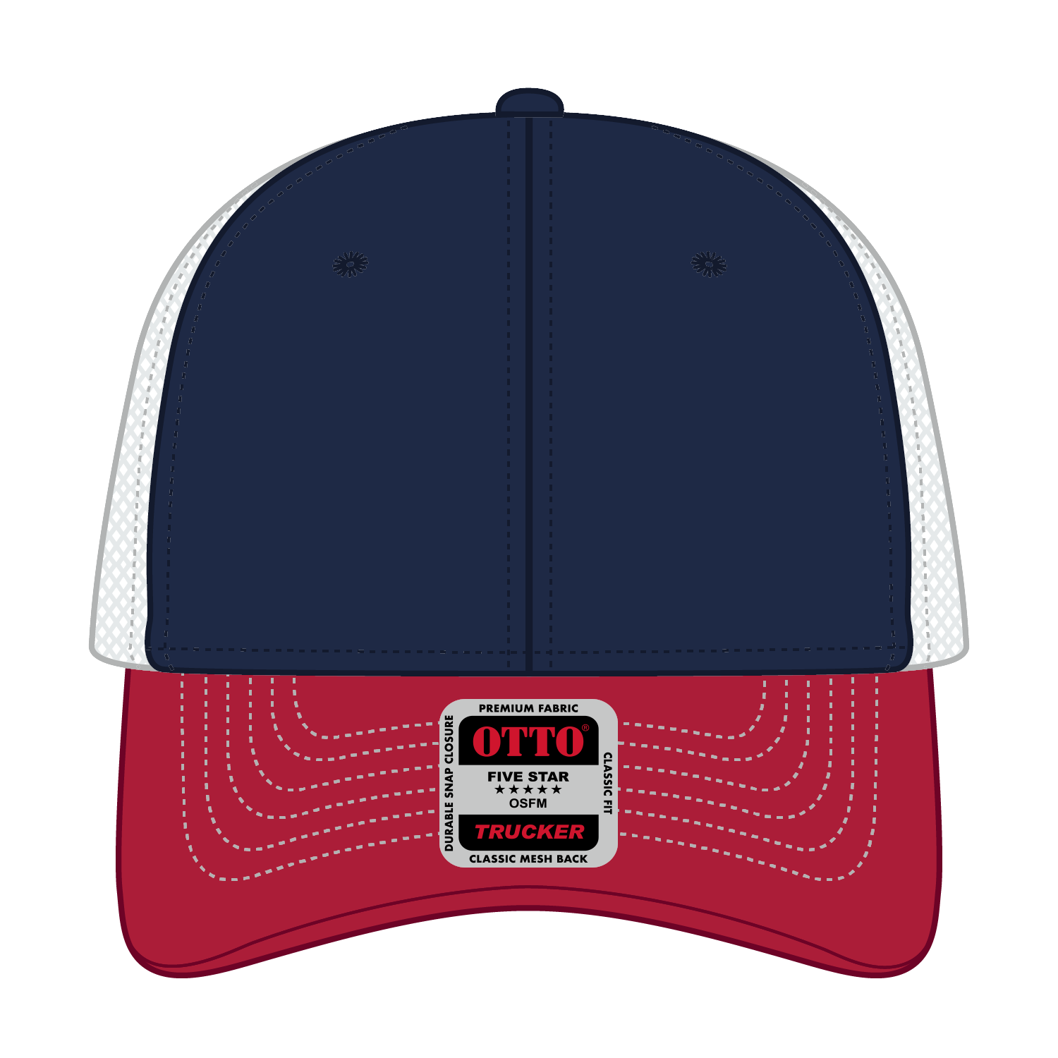 OTTO CAP® 6 Panel Low Profile Mesh Back Trucker Hat 98