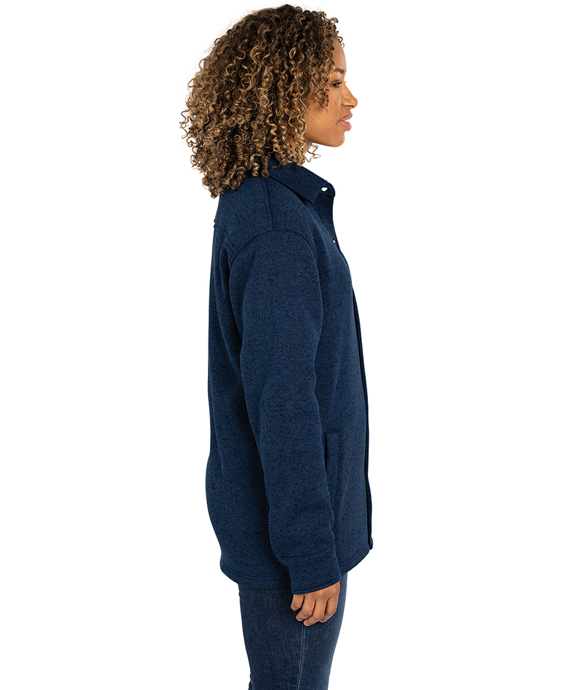 Heathered Fleece Snap Shacket 55