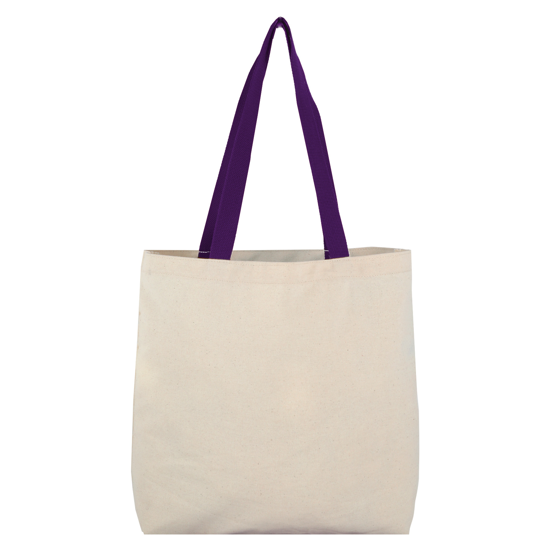 8 Oz Cotton Tote Bag with Contrast Color Web Handles 12